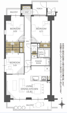 物件画像：【ﾚｼﾞﾃﾞﾝｼｬﾙ】サーパス萱町　1301号室